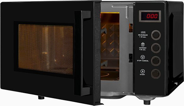 Exquisit Solo-Mikrowelle MW7020-F-030DI in Schwarz, B: 45,9 cm, H: 28,0 cm, T: 35,2 cm - Bild 1