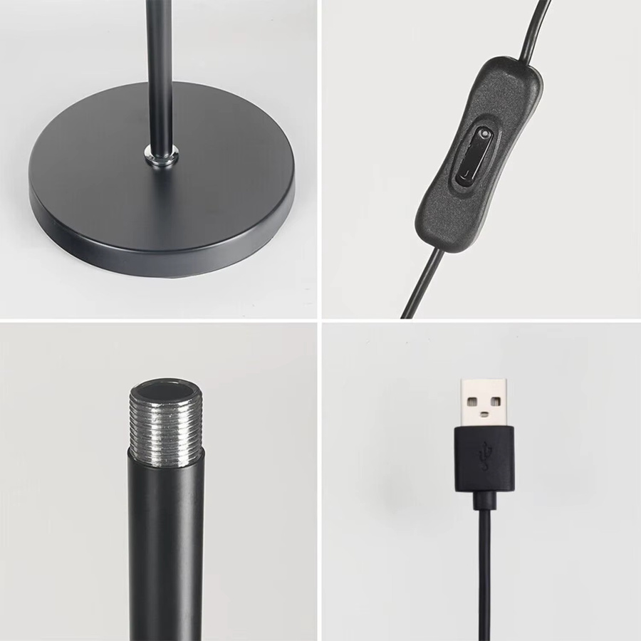 Moderne Stehleuchte in Schwarz mit 360 Grad drehbarem Schwenkarm aus Metall für Wohnzimmer, Schlafzimmer und Büro, Höhe: 140 cm, Breite: 30 cm, Tiefe: 18 cm - Bild 5