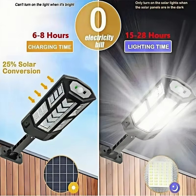 Heinast Solar-LED-Laterne mit Bewegungsmelder in Schwarz, wasserdicht IP65 für Garten und Außenbereich - Bild 3