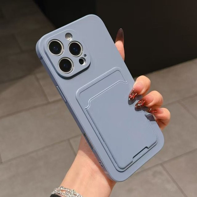 Silikon Schutzhülle für Huawei Honor 400 Smart 5G und 4G mit Kartensteckplatz Geldbörse Halterung in Mattschwarz - Bild 1