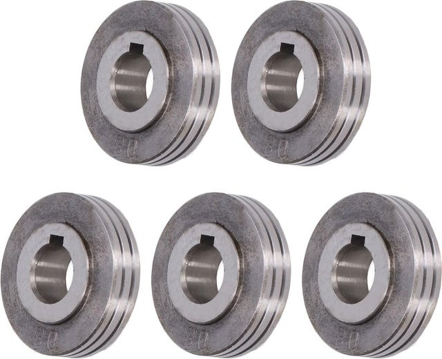 5 Stück Schweißdrahtvorschubrolle 0,8-1,0 mm Nut Führungsrad für OTC Schweißmaschine in Silber aus Stahl - Bild 1