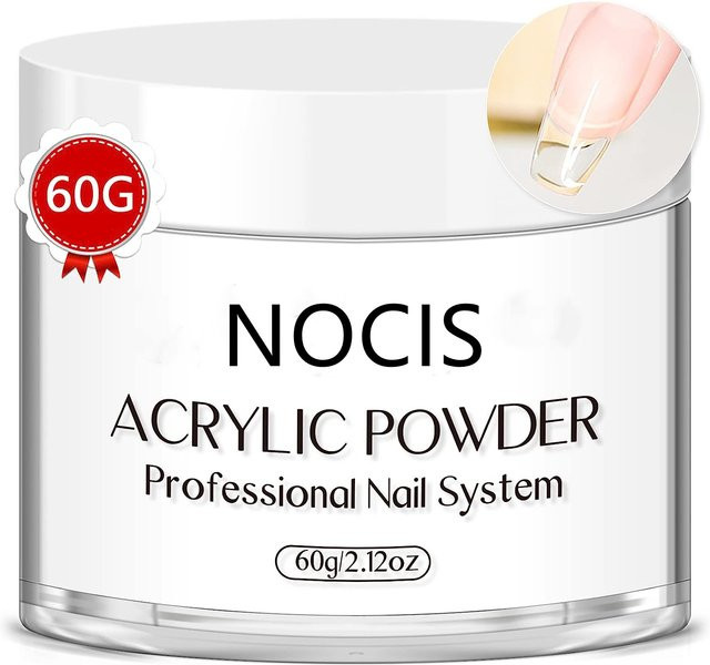 NOCIS Acryl-Nagelpulver, klar, glänzend, 60 g - Bild 1