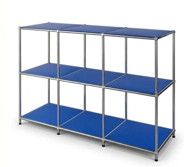 Floordirekt Metallregal Concept Epure MK-018 Standregal Sideboard in Blau, B/T/H: 116 x 40 x 82 cm - Bild 1