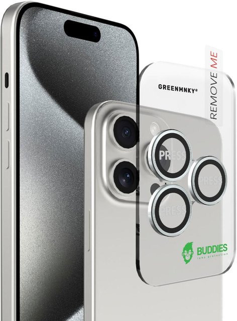 BUDDIES Handyhülle für iPhone 15 Pro und iPhone 15 Pro Max in Silber - Bild 1