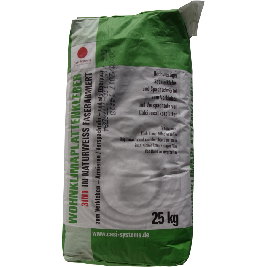 CaSi Wohnklimaplattenkleber 3in1 Naturweiß 25 kg - Bild 2