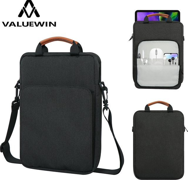 ValueWin Tablet-Schultertasche für 12 bis 13,3 Zoll, Laptop-Tasche und Aktentasche, Schwarz - Bild 1