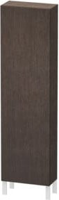Duravit L-Cube Hochschrank für das Badezimmer mit Glastür rechts, Braun, B: 50 cm, T: 24,3 cm, H: 176 cm - Bild 1