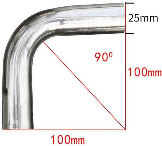 Dornbogen Winkel 90 Grad aus Edelstahl in Silber für DIY Rohr 25mm von Zone is Home - Bild 1