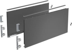 Hettich AvanTech YOU Zargen-Set aus Stahl, Farbe Anthrazit matt, Höhe: 25,1 cm, Nutzlänge: 40 cm, links und rechts - Bild 1