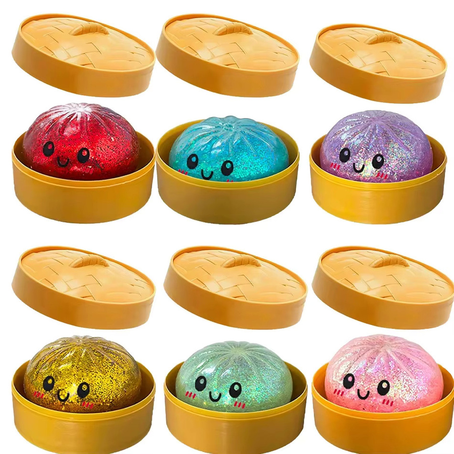 Bandai Dumpling Squishy, Überraschungsbox, 1-6 Stück, mit Glitzerperlen - Bild 4