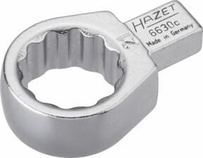 Hazet Einsteck-Ringschlüssel 6630C-21 mit 21 mm Vierkant und Tractionsprofil in Silber - Bild 1