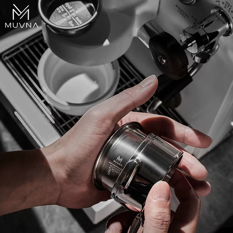 MUVNA 8er Set Espresso-Kaffeefilterkörbe aus Edelstahl in Silber für 15g bis 22g Siebträger kompatibel - Bild 3