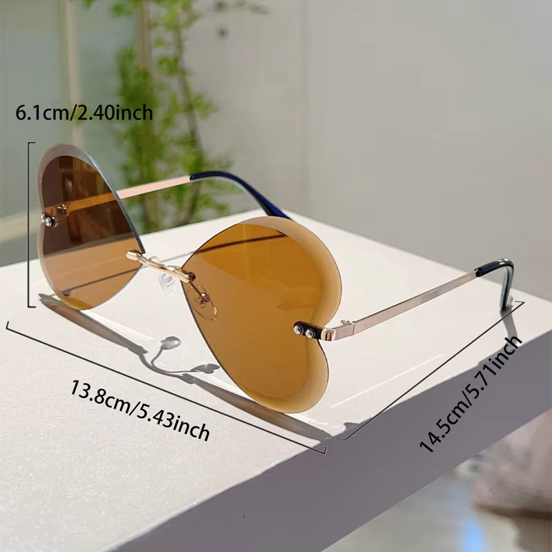 KAMMPT Sonnenbrille randlos, Schmetterlingsform, Metall, Damen - Bild 2