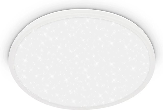 Brilo LED-Panel Slim Sternenhimmel rund in Weiß, Durchmesser: 37,5 cm, Höhe: 3,3 cm - Bild 1