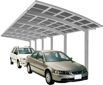 Ximax Doppelcarport Portoforte-110 in Edelstahl-Look, Farbe: silberfarben, B/T: 270,4 x 982,6 cm - Bild 3