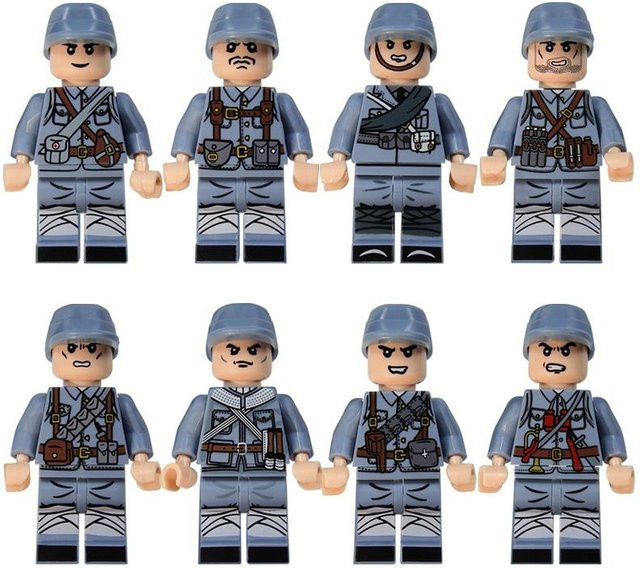 Leil WW Camouflage Spezialkräfte Militär Minifigur, Spielzeug, Schwarz, Grau, ab 3 Jahren - Bild 1