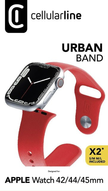 CellularLine Uhrenarmband Silicon, Red, Unisex - Bild 1