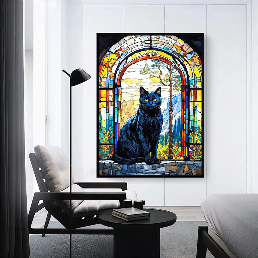 Ever shine Diamant Mosaik Set mit Tier-Motiven Katze Löwe und Drache in Multicolor, Full Round Malerei Kit für Wanddekoration, Breite: 20,0 cm, Höhe: 30,0 cm - Bild 2