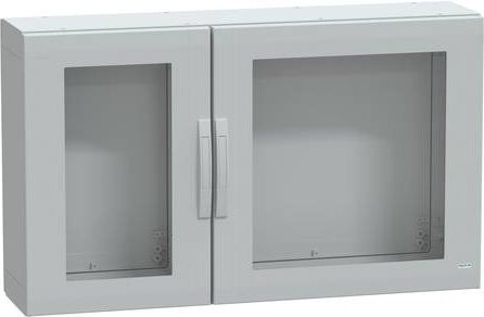 Schneider Electric Polyestergehäuse PLA bodenstehend, grau mit transparenten Türen, IP65, B/H/T: 75,0 x 125,0 x 32,0 cm - Bild 1