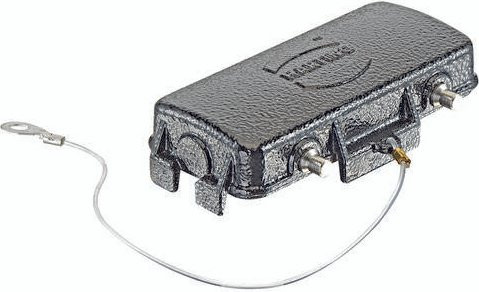 HARTING Abdeckkappe 09307165425 aus Metall in Schwarz und Grau - Bild 1