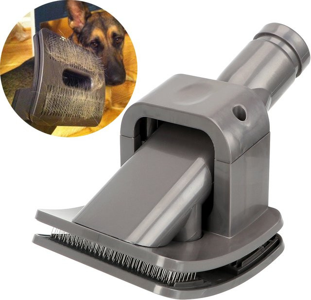 Dyson Fellpflege-Vakuumbürste für Hunde und Katzen zur Tierhaar-Reinigung in Schwarz und Grau - Bild 1