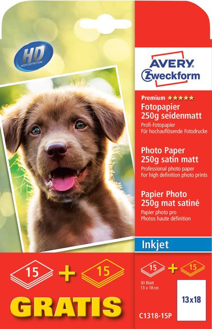 Avery Zweckform Fotopapier C1318-15P in Weiß - Bild 1