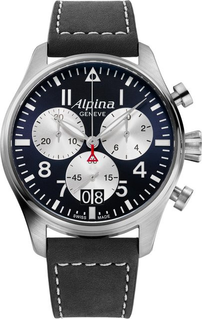 Alpina Startimer Pilot Chronograph, Quarz, Edelstahl, 44 mm, Herren - Bild 1