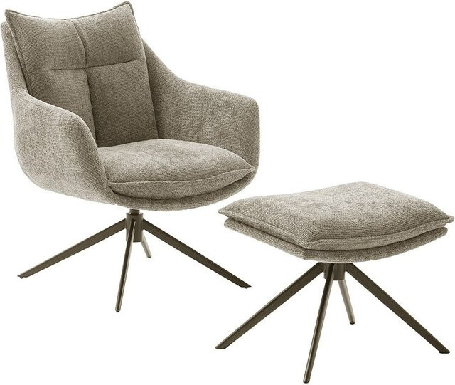 iNNoSeat by MCA + PARKER Drehstuhl mit Armlehnen in Schwarz, Strukturgewebe, B/T/H: 45 x 50 x 120 cm - Bild 1