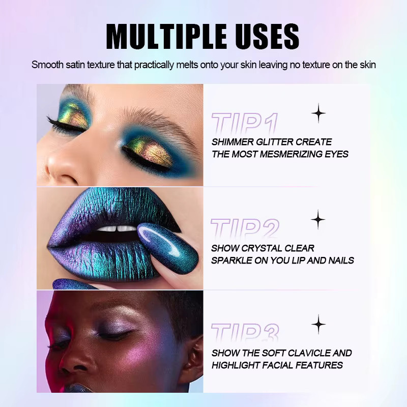 Multi-Chrome Shifting Pigments Liquid Eyeshadow, Metallic, Unisex - Bild 4