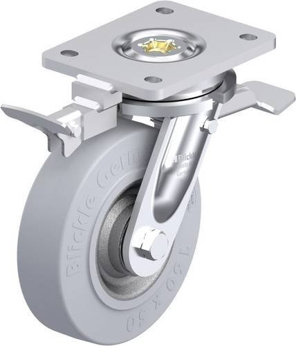 Blickle Schwerlast-Lenkrolle LO-SE 160K-ST-SG-RI4 in Silber, Rad-Durchmesser: 160 mm, Tragfähigkeit: 450 kg - Bild 1