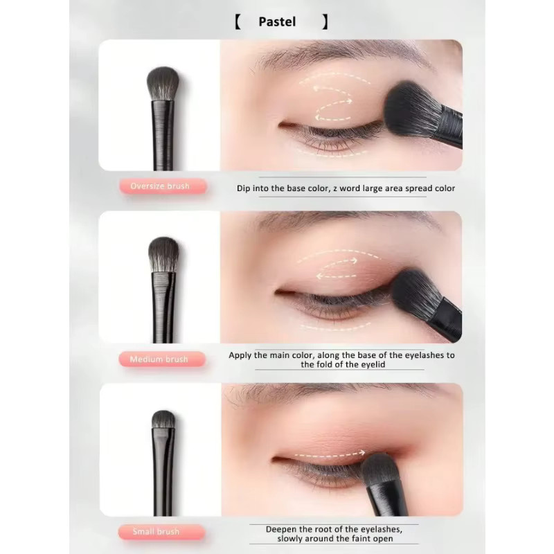 Facia Augen-Make-up-Pinsel-Set, 6-teilig, Unisex - Bild 1