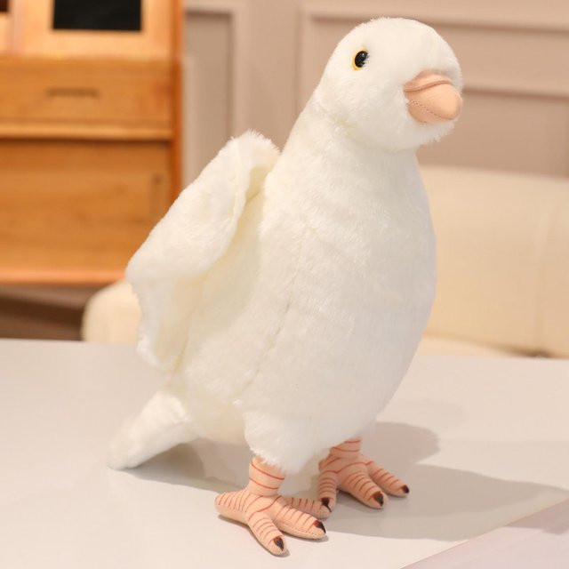 Grau Weiß Simulation Taube, Plüschtier, 30cm, ab 14 Jahre - Bild 1