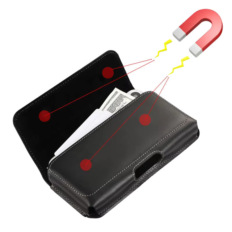 FaLi Qisubao Echtleder Handyholster mit Gürtelclip für iPhone und Galaxy, erhältlich in Schwarz oder Braun - Bild 2
