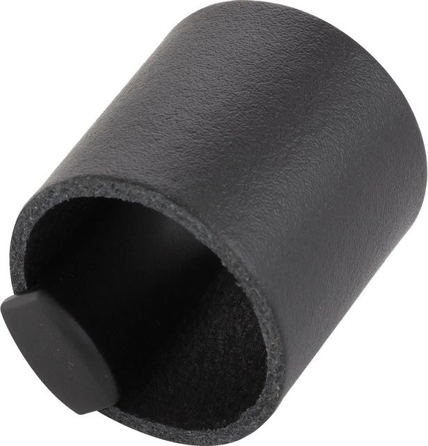 Furnipart Möbelknopf Drum La aus Leder und Zink in Schwarz Matt, Breite: 32 mm, Tiefe: 40 mm - Bild 1