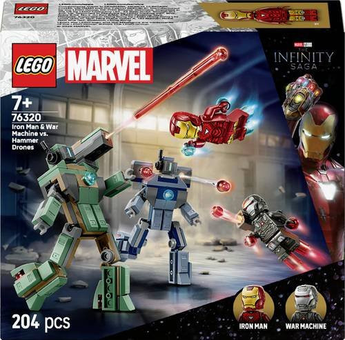 LEGO Marvel Super Heroes Iron Man & War Machine vs. Hammer-Drohnen Konstruktionsspielzeug ab 7 Jahren - Bild 1