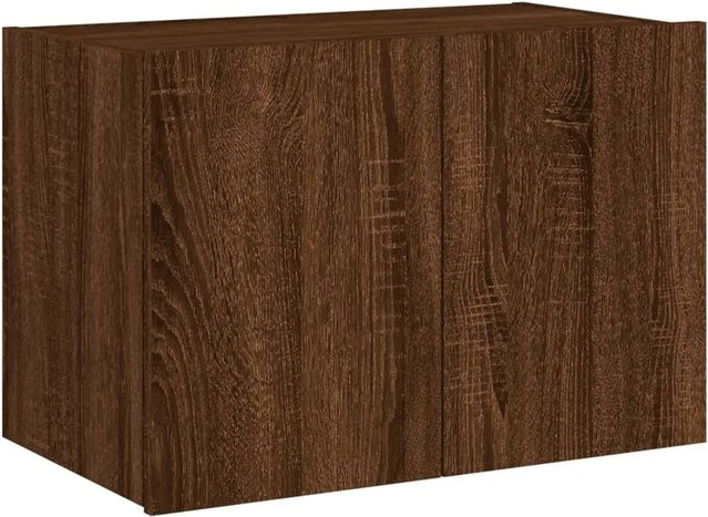 vidaXL TV-Wandschrank mit LED-Leuchten in Braun Eichen-Optik, B/T/H: 60 x 35 x 41 cm - Bild 1