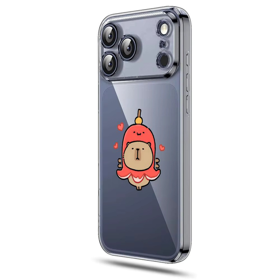 Transparente Capybara Handyhülle für Apple iPhone 12 bis 17 Pro Max Plus mit Magnetfunktion und kabellosem Laden - Bild 4