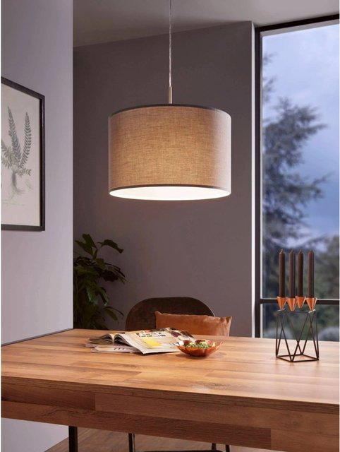 Eglo Hängeleuchte Pasteri 1-flammig in Grau-Nickel matt, rund, Durchmesser: 38 cm, E27, 60 W - Bild 1