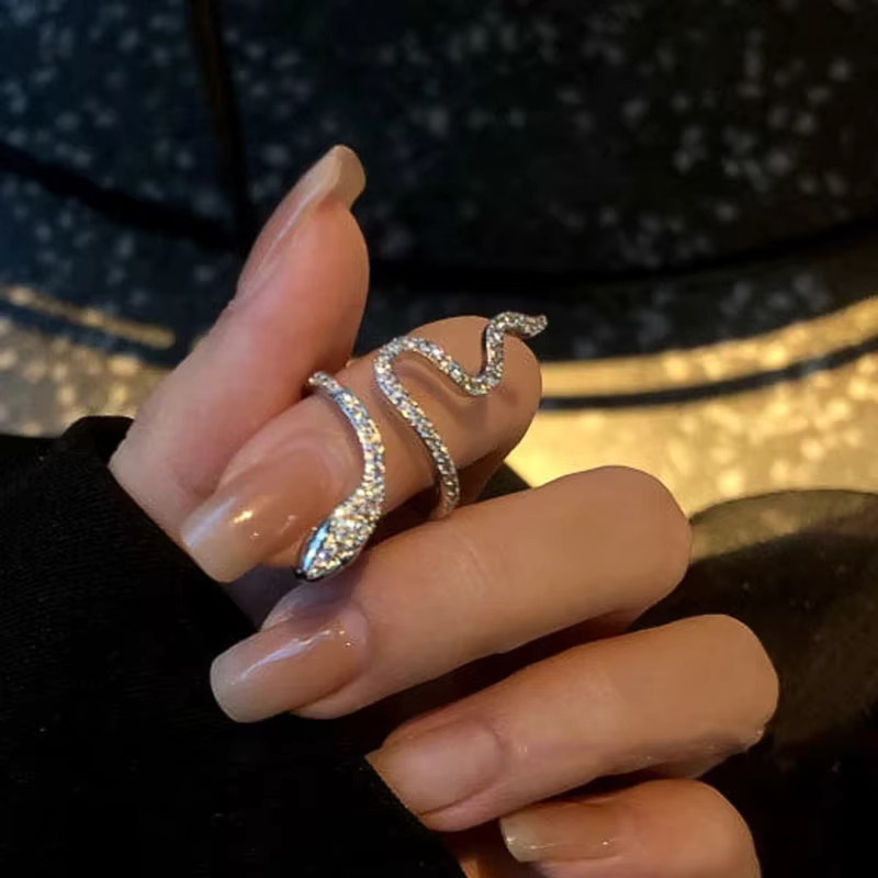 Huitan Ring, Schlange, Zirkon, Damen - Bild 4