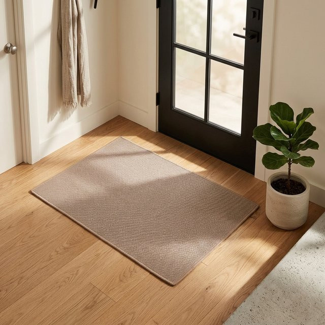DHDH Eingangsmatte aus Baumwolle in Coffee, superabsorbierend und fleckenresistent - Bild 1