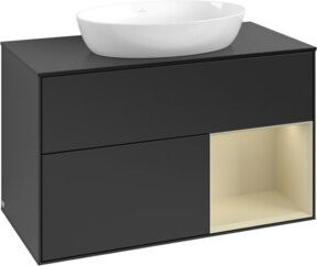 V&B Waschtischunterschrank Finion 100 in Grau Lack, B/T/H: 100 x 50,1 x 50,1 cm - Bild 1