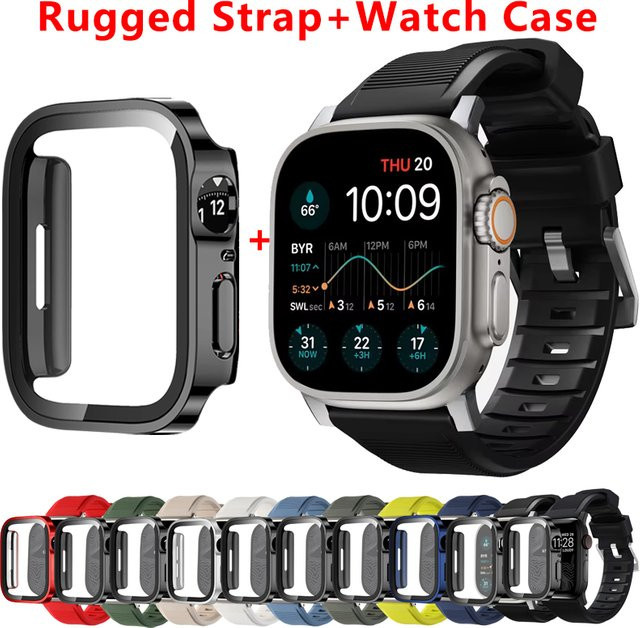 VATMENS Uhrenarmband Fluorkautschuk, Schwarz, Unisex - Bild 1