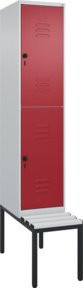 C+P Doppelstock-Spind Classic PLUS Sitzbank mit 1 Abteil und unterbautem Spind, B/T/H: 212 x 40 x 81,5 cm - Bild 1
