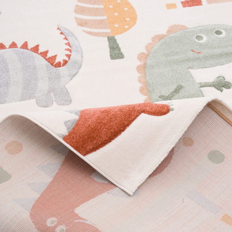 Pergamon Kinder Teppich Maui Kids Dinos in Beige und Multicolour, pflegeleicht und fußbodenheizunggeeignet - Bild 2