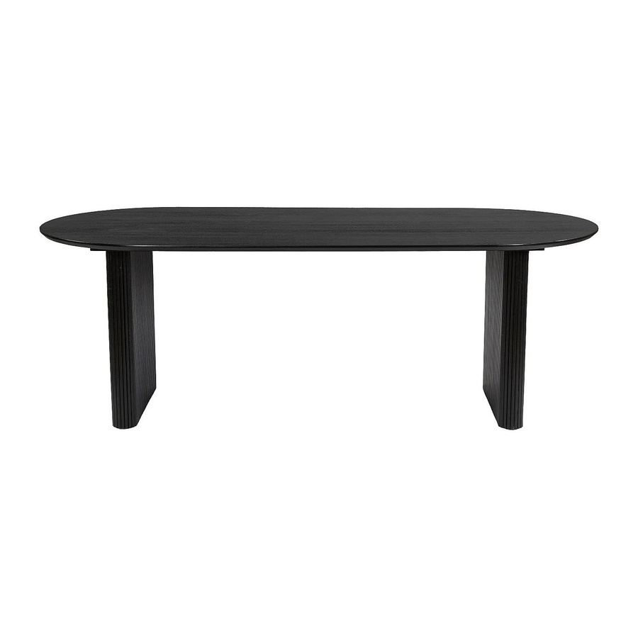Vente-unique Esstisch Balimela aus Mangoholz in Schwarz, Breite: 200 cm - Bild 2