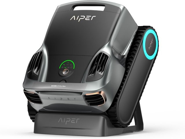 Aiper Scuba X1 Pro Max Roboter-Poolreiniger in Grau mit wiederaufladbarem Akku und Filterkorb - Bild 1
