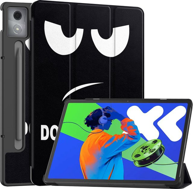 Lenovo Xiaoxin Pad Pro 12,7 2025 Schutzhülle aus PU-Leder in Schwarz, dreifach faltbare Tablet-Abdeckung für Modell TB-375FC - Bild 1