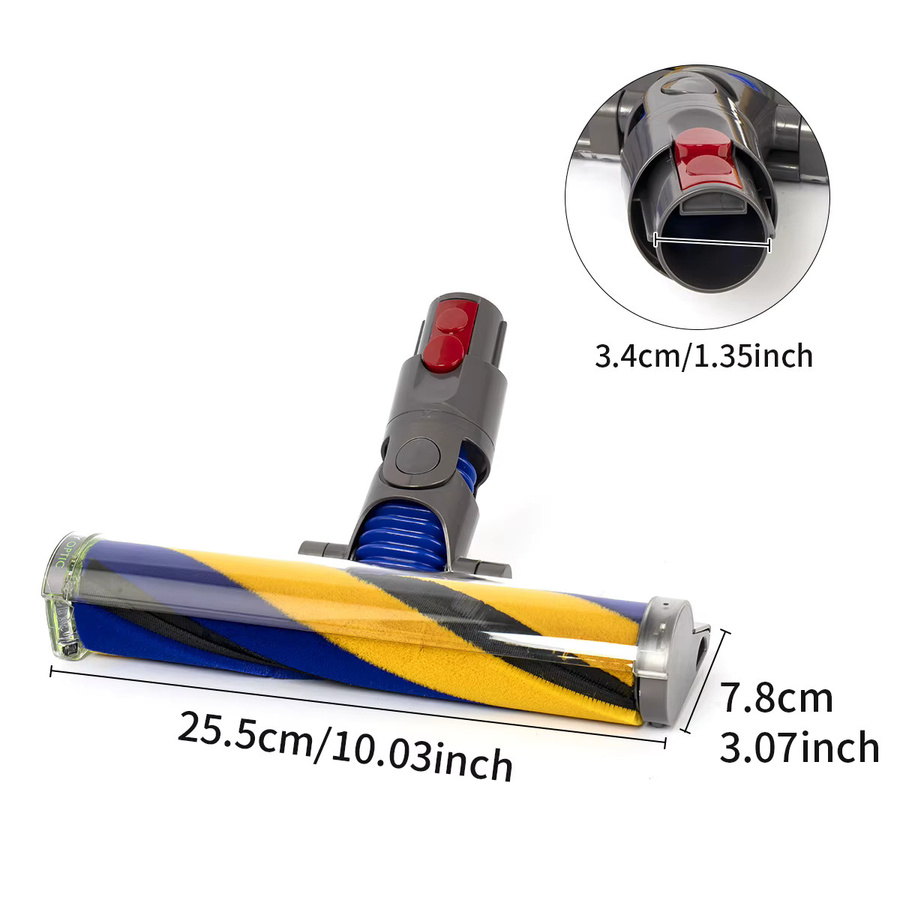 Dyson Zubehör Set für V12 Detect Slim und V10 Slim mit weichem Rollenbürstenkopf zur Reinigung von Hartböden, Multicolor - Bild 2