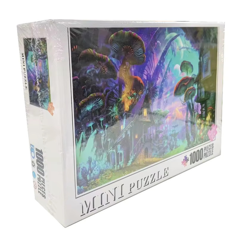 MaxRenard Pilz Baumhaus Landschaftsgemälde Puzzle, 1000 Teile - Bild 2