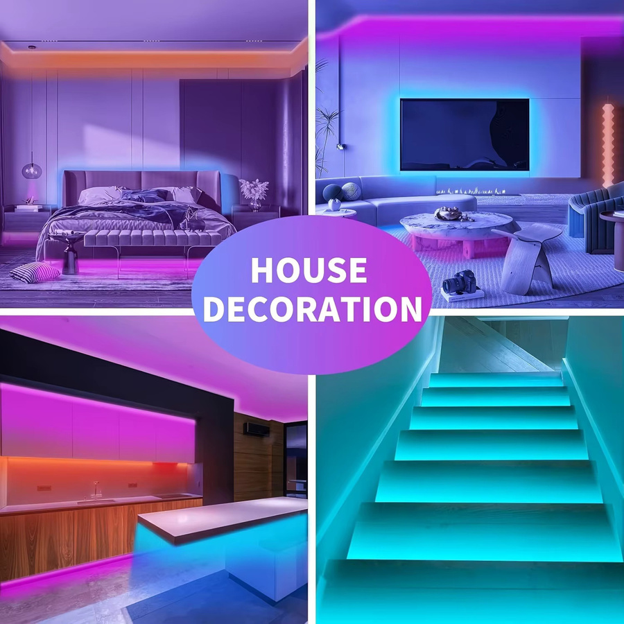 Mikenoon RGB USB-LED-Streifen in Multicolour für TV-Hintergrundbeleuchtung und Dekoration - Bild 6